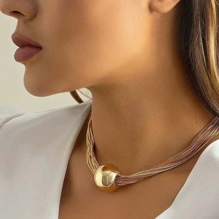 Women's Adjustable Necklace Silver One Size Stainless Steel Moon Drop Design 3