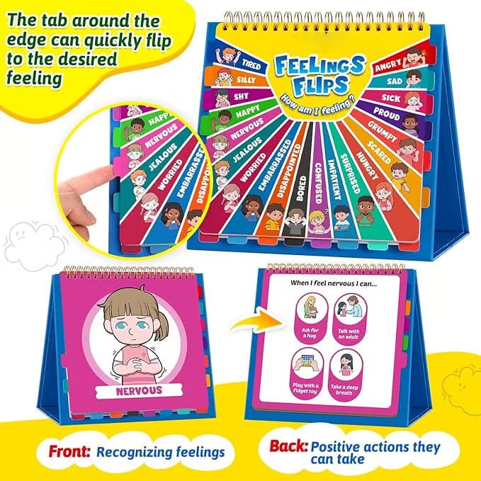 BowLift |  Children's Feelings and Emotions Book – A Fun Flipbook for Emotional Awareness!