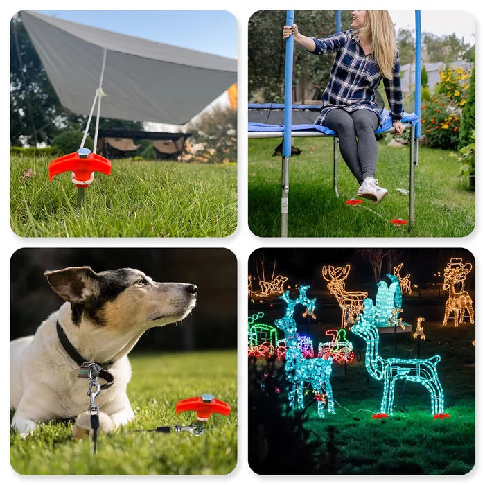 BowLift | 8" Screw in Tent Stakes - Ground Anchors Screw in