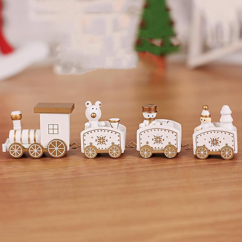 BowLift | Christmas Wooden Train Decoration Ornament Set