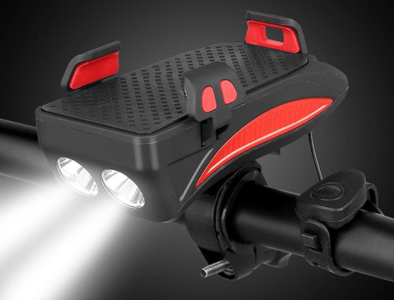 BowLift | 4-in-1 Bike Gadget – Phone Holder, Power Bank, LED Lighting and Horn