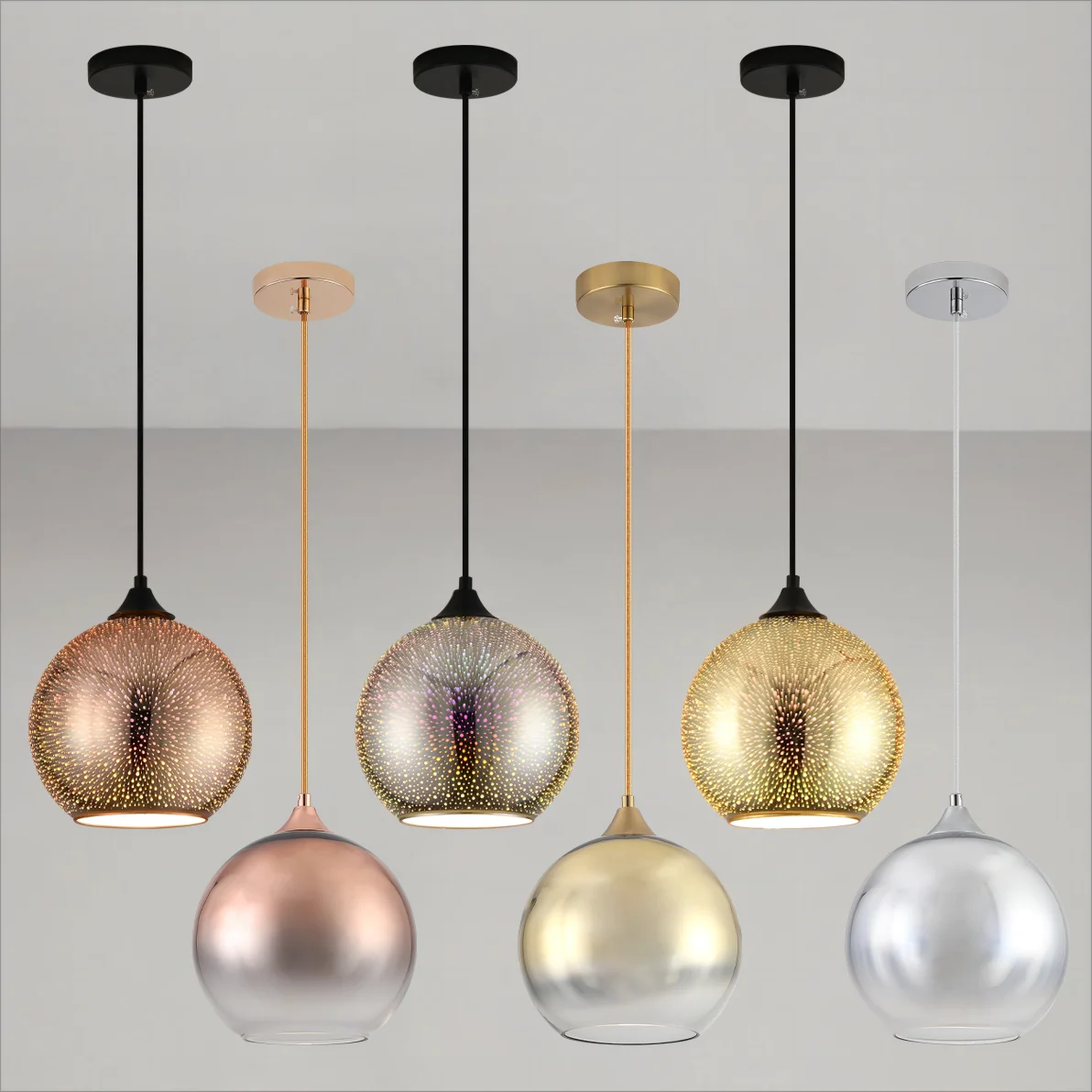 BowLift | Perforated Glass Ceiling Light