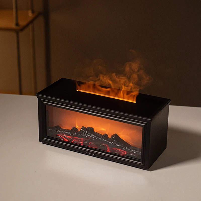 BowLift | FlameAura – Aromatherapy Fireplace Diffuser with 7 LED Colors