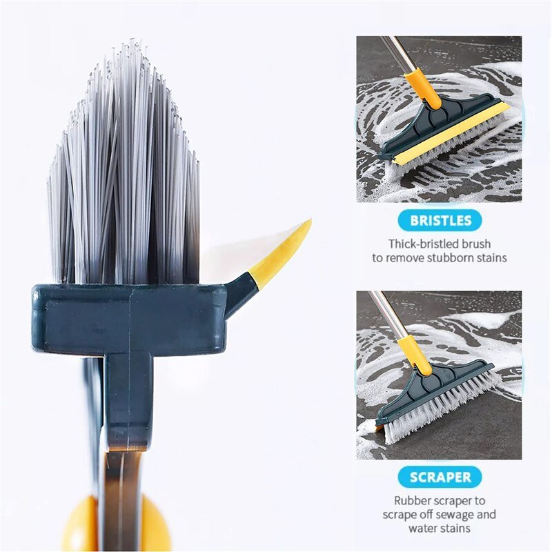 BowLift | FlexSweep Brush – 2-in-1 Cleaning Brush with Scraper for Floors and Tiles