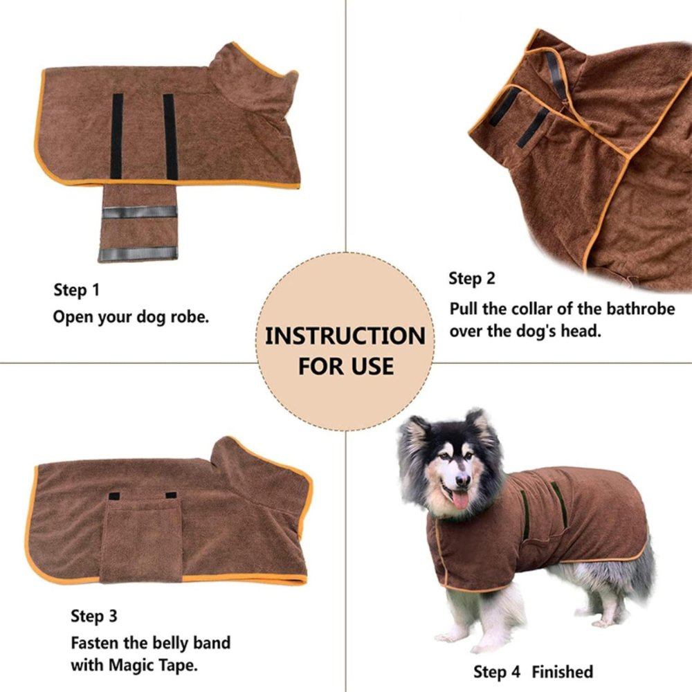 FluffDry • Dog Bathrobe - Dog Bathrobe - BowLift