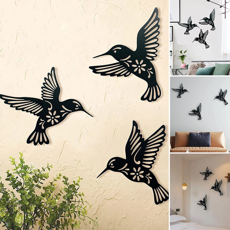 BowLift | Set of 3 Metal Hummingbird Wall Art Decoration