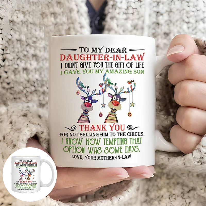 BowLift | I have given you my amazing son - Best gift for daughter-in-law mugs
