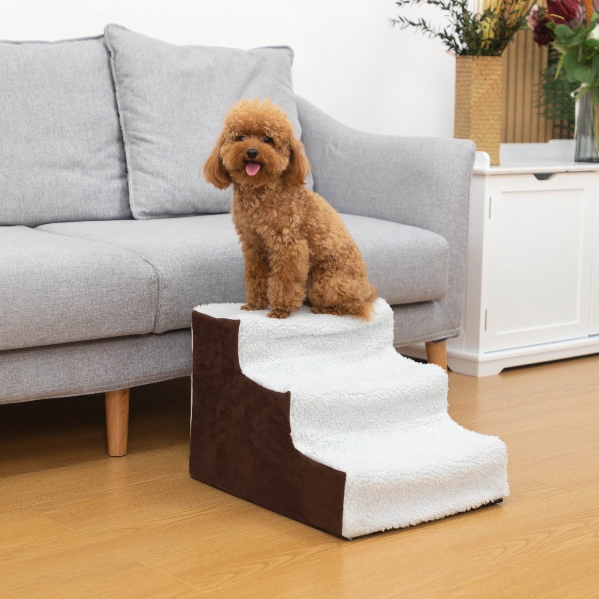 Foldable Stairs • Lightweight Dog Steps - Dog Stairs - BowLift