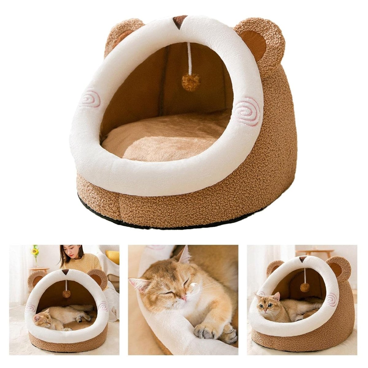 FuzzyNest • Cat Bed with Ears - Cat Bed with Ears - BowLift