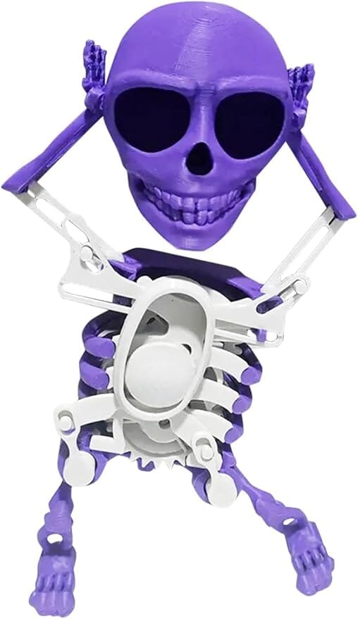 BowLift | 3D Dancing Skull Toy | Swinging Halloween Decoration | Fun Motion Figure | Durable Plastic | Party Gift