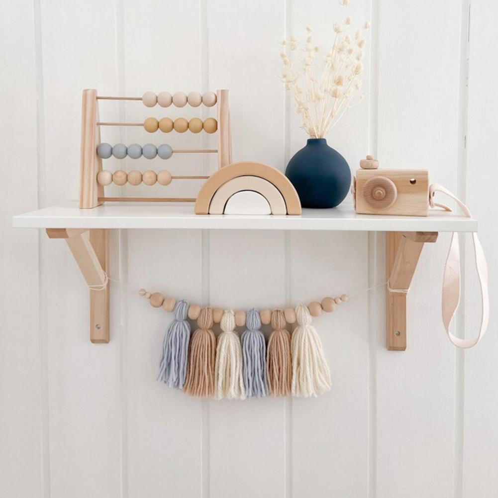 BowLift | Glow String Baby Room Garland – Soft Wooden Bead Decoration for a Calm and Magical Atmosphere