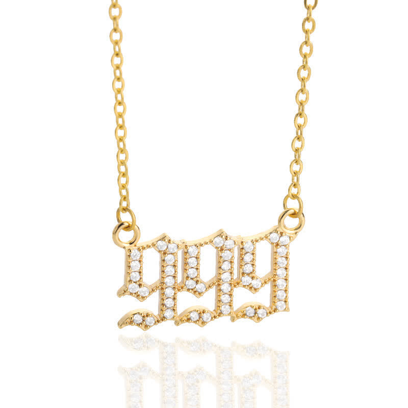 BowLift | Zirconia English Numbers Necklace – Seraphina