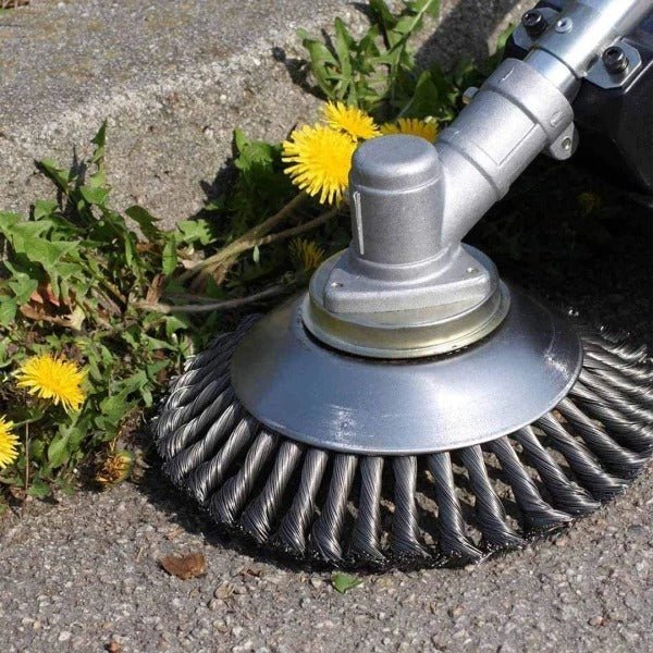 BowLift | Weed Brush for Trimmer – Robust Wire Brush Made of Steel for Joint Paving Garden Care