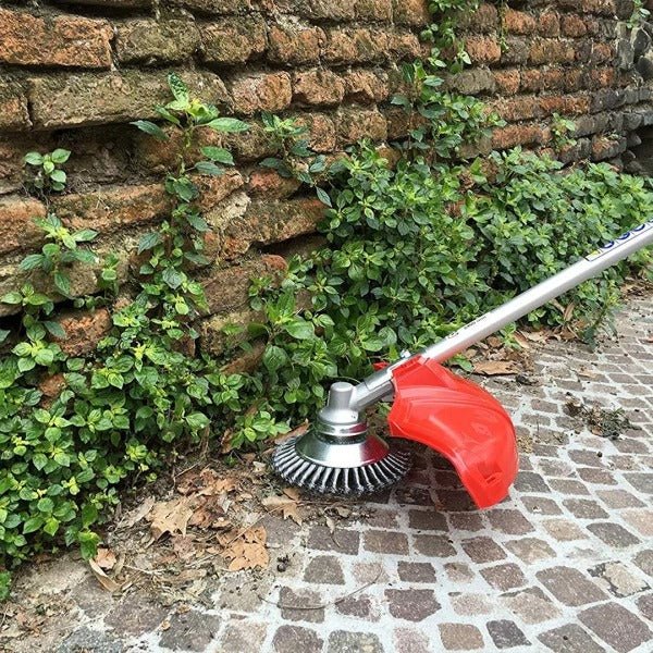 BowLift | Weed Brush for Trimmer – Robust Wire Brush Made of Steel for Joint Paving Garden Care