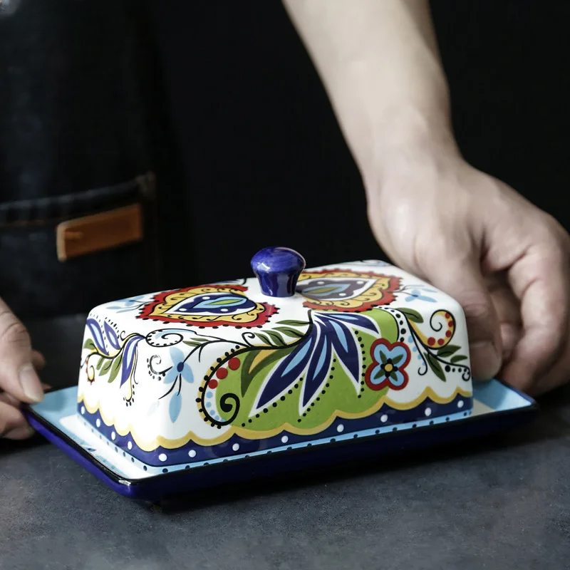 BowLift | Hand-Painted Tuscan-Style Butter Dish - TuscanCharm