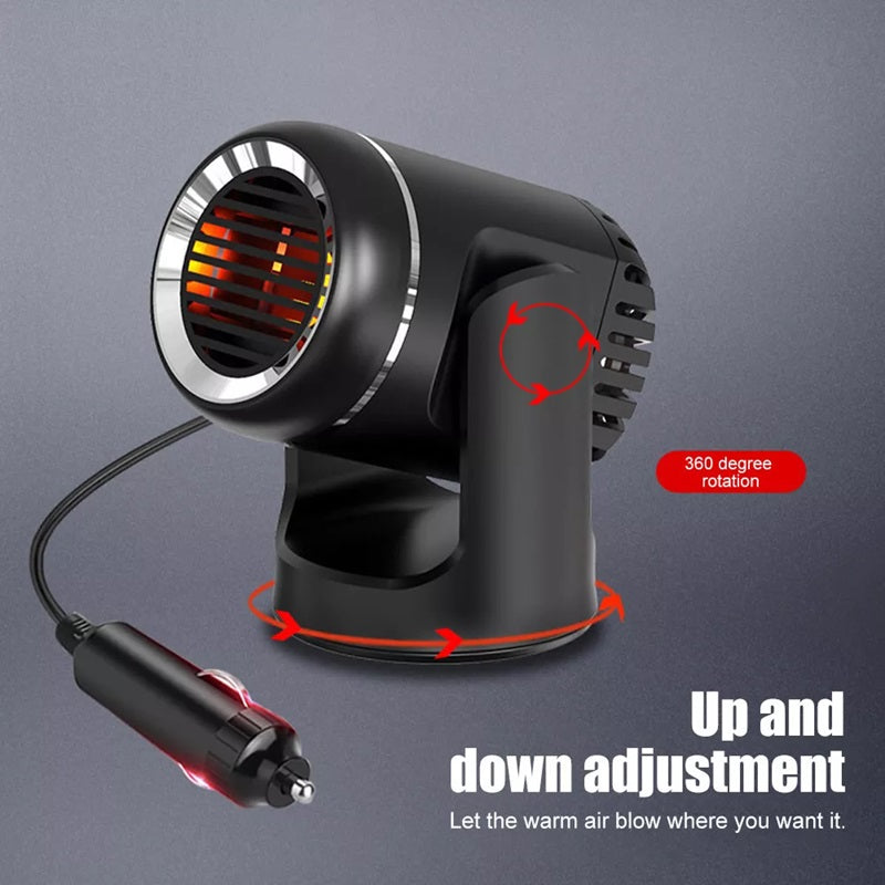 BowLift | 12V Portable Car Heater with 360° Rotation & Overheat Protection
