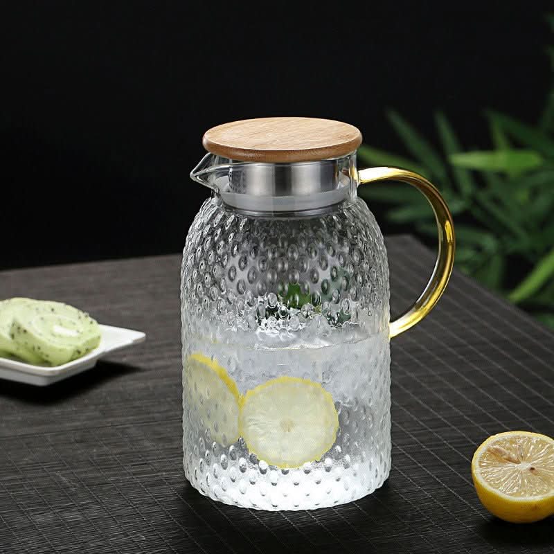 BowLift | Heat-Resistant Glass Pitcher with Bamboo Lid