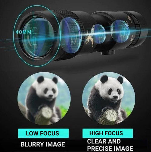 BowLift | High-Power Waterproof Monocular Telescope with 10x Magnification for Bird Watching, Hiking, and Outdoor Adventures
