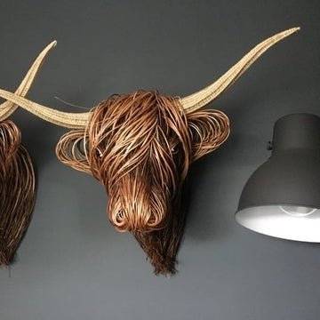 BowLift | HighlandCharm – Rustic Cow Head Wall Decoration for a Unique Home
