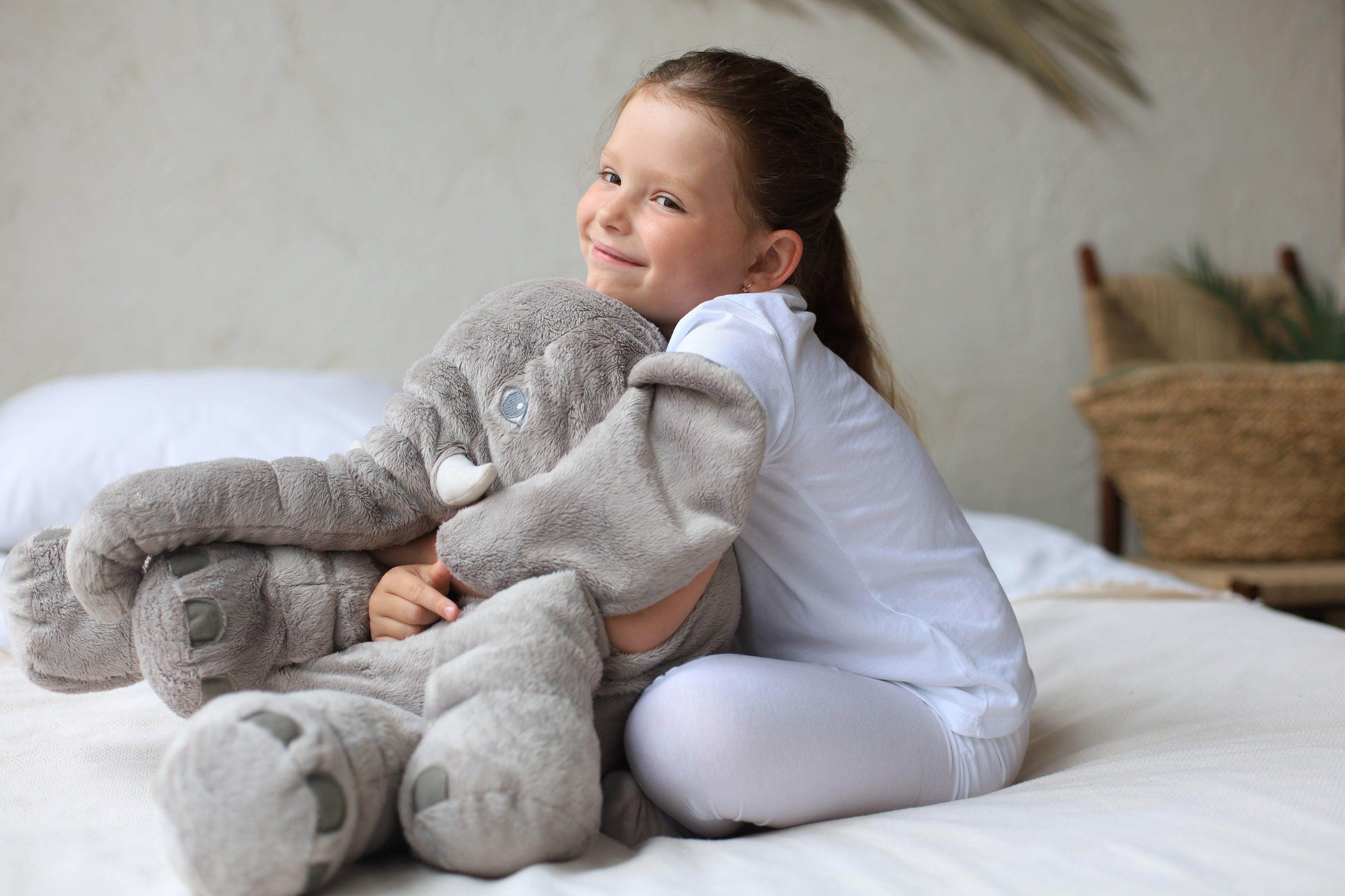 BowLift | Plush Elephant Pillow – Ultra Soft & Comfortable Cuddle Cushion for Babies and Kids
