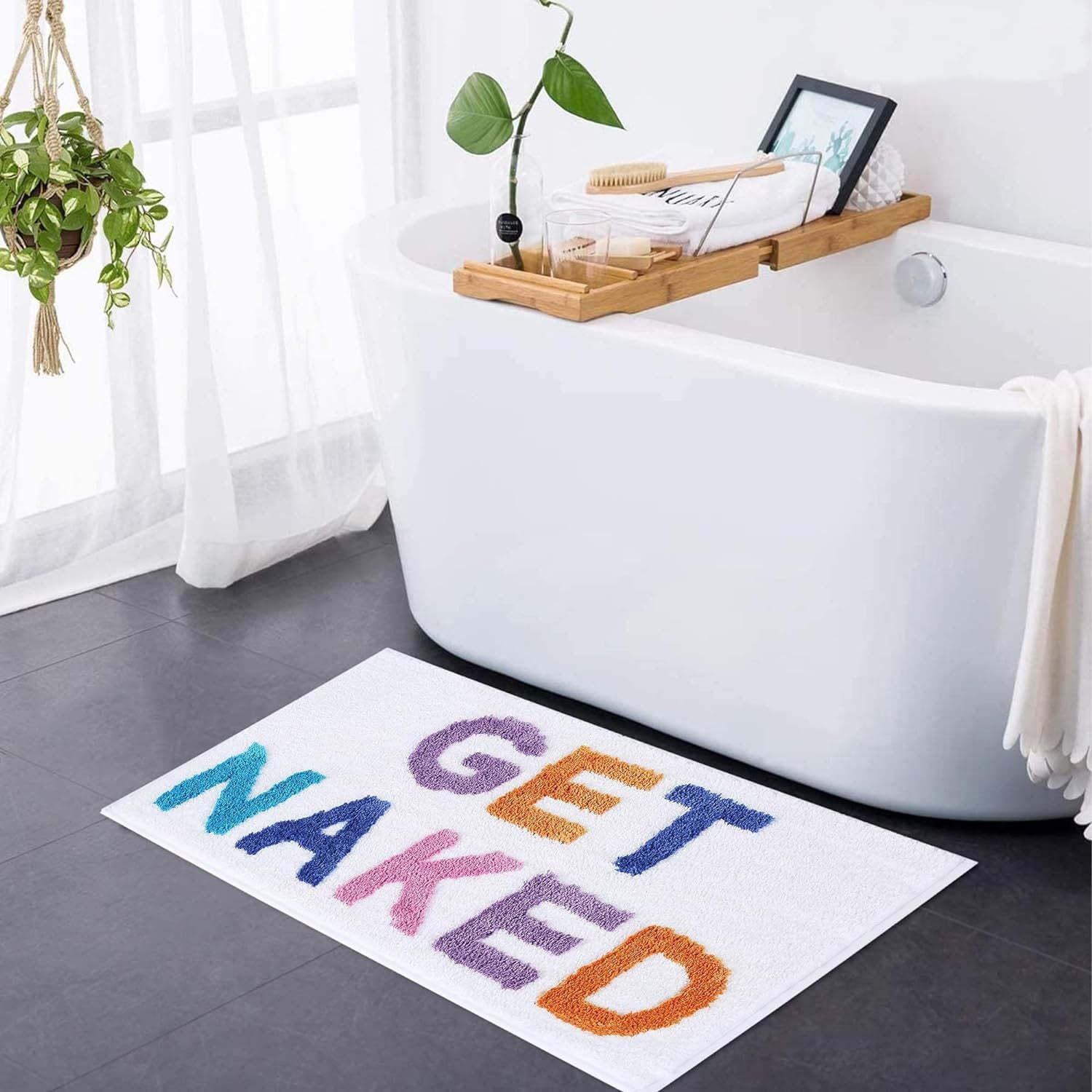 BowLift | Get Naked Bath Mat – Soft tufted bathroom rug