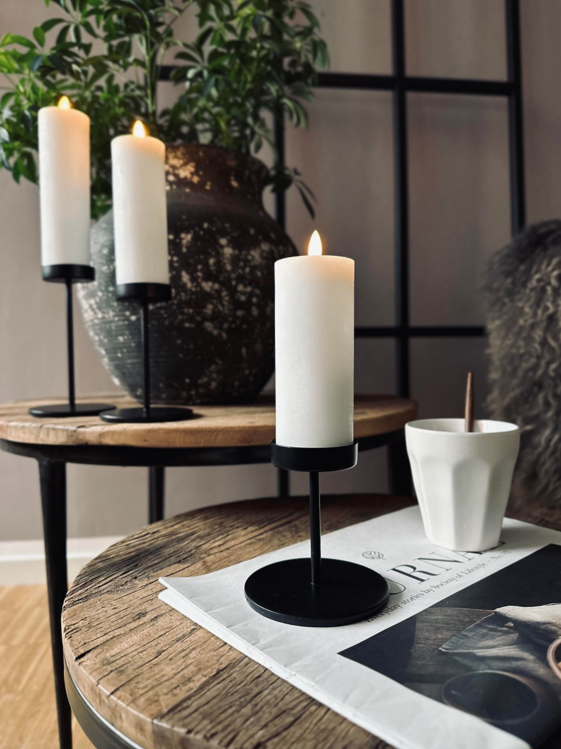 BowLift | Candle Holders Minimalist Metal Pedestal Set