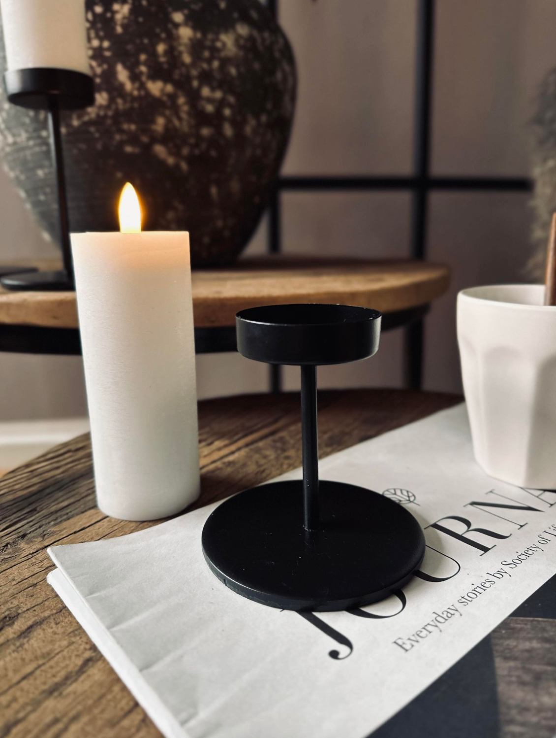 BowLift | Candle Holders Minimalist Metal Pedestal Set
