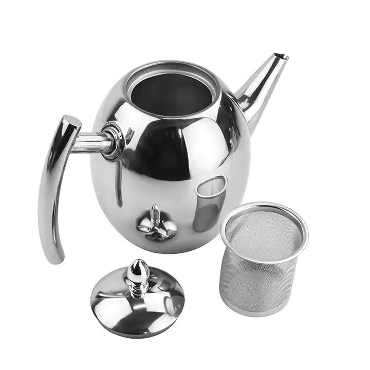 BowLift | Classic Stainless Steel Teapot for Tea and Coffee Brewing