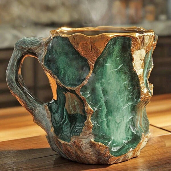 BowLift | Faceted Mineral Crystal Coffee Mug – Elegant Glass Cup