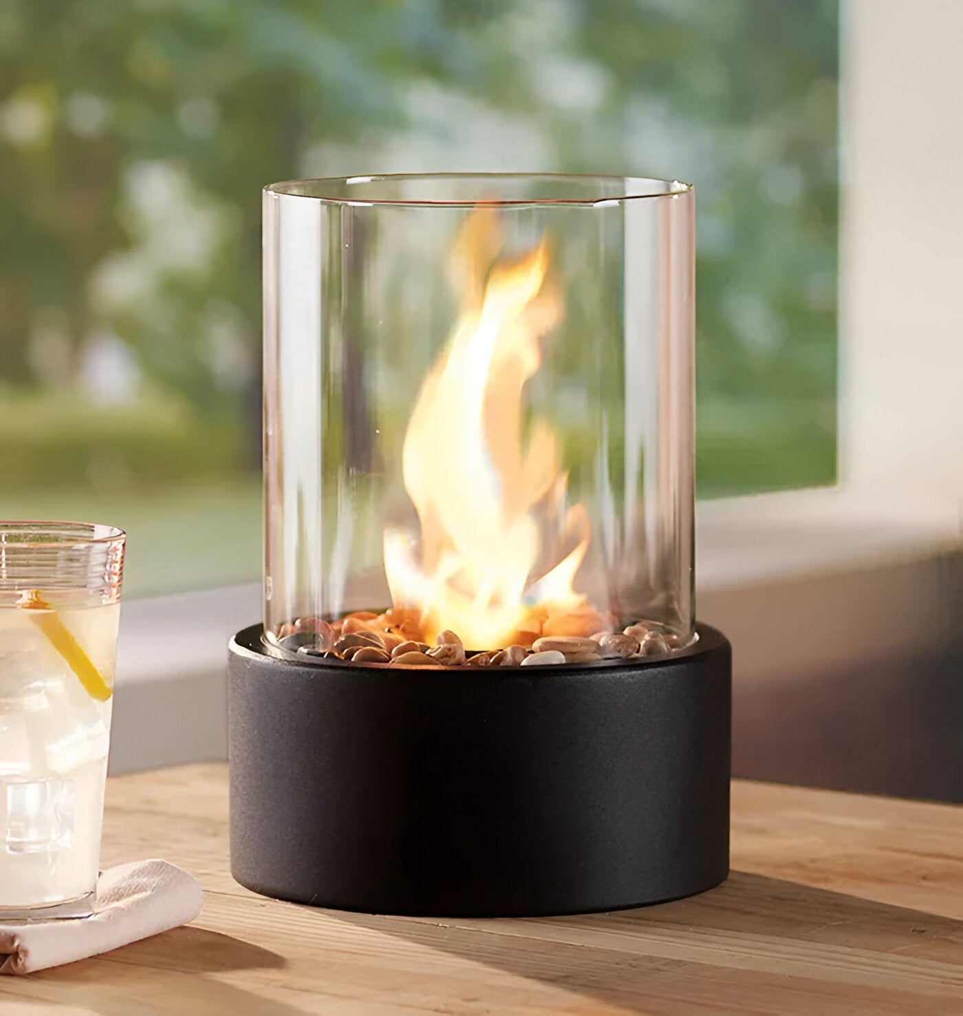 LumeFlame – Portable Table Lamp with Fire Lantern Effect