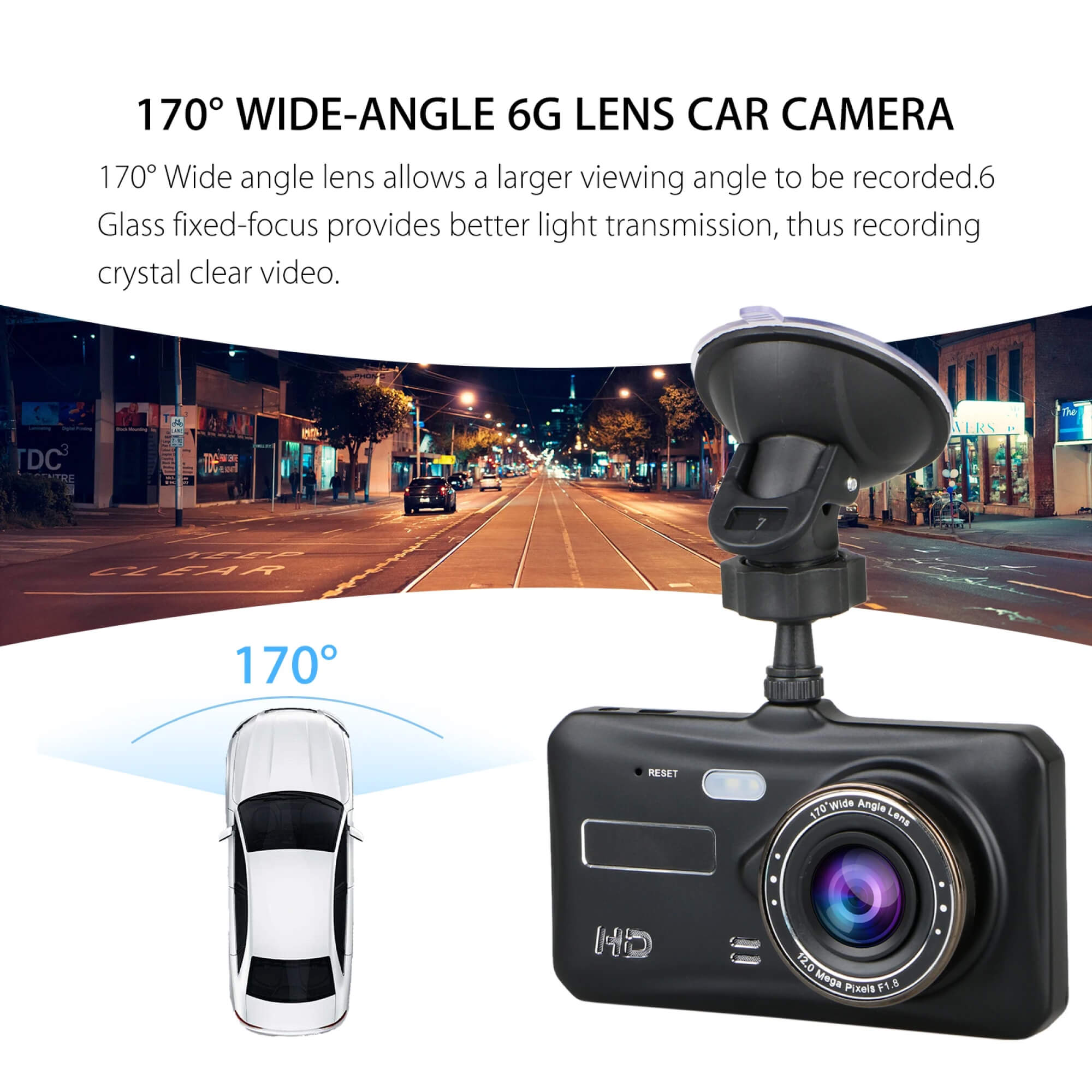 BowLift | Wireless Dashboard Camera for Vehicle Car Front and Rear Double
