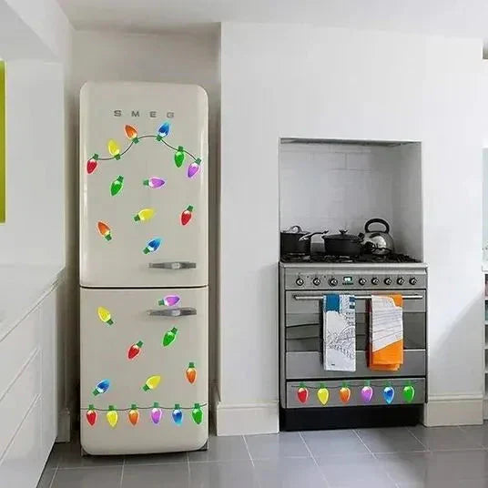 BowLift | Christmas Car Magnet Decorations | Reflective Holiday Light Bulb Set | Weatherproof & Reusable