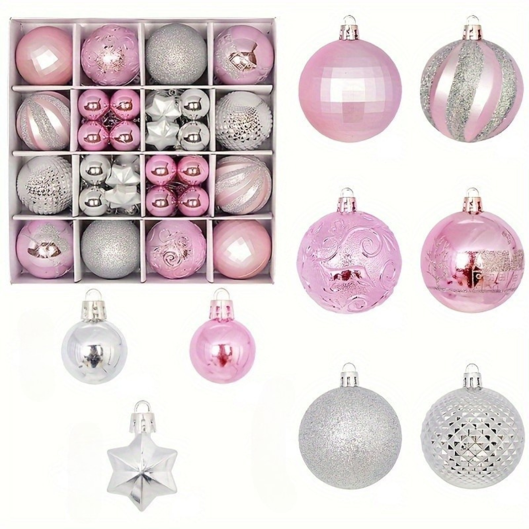 BowLift | Christmas Tree Baubles Set – Plastic Hanging Ornaments