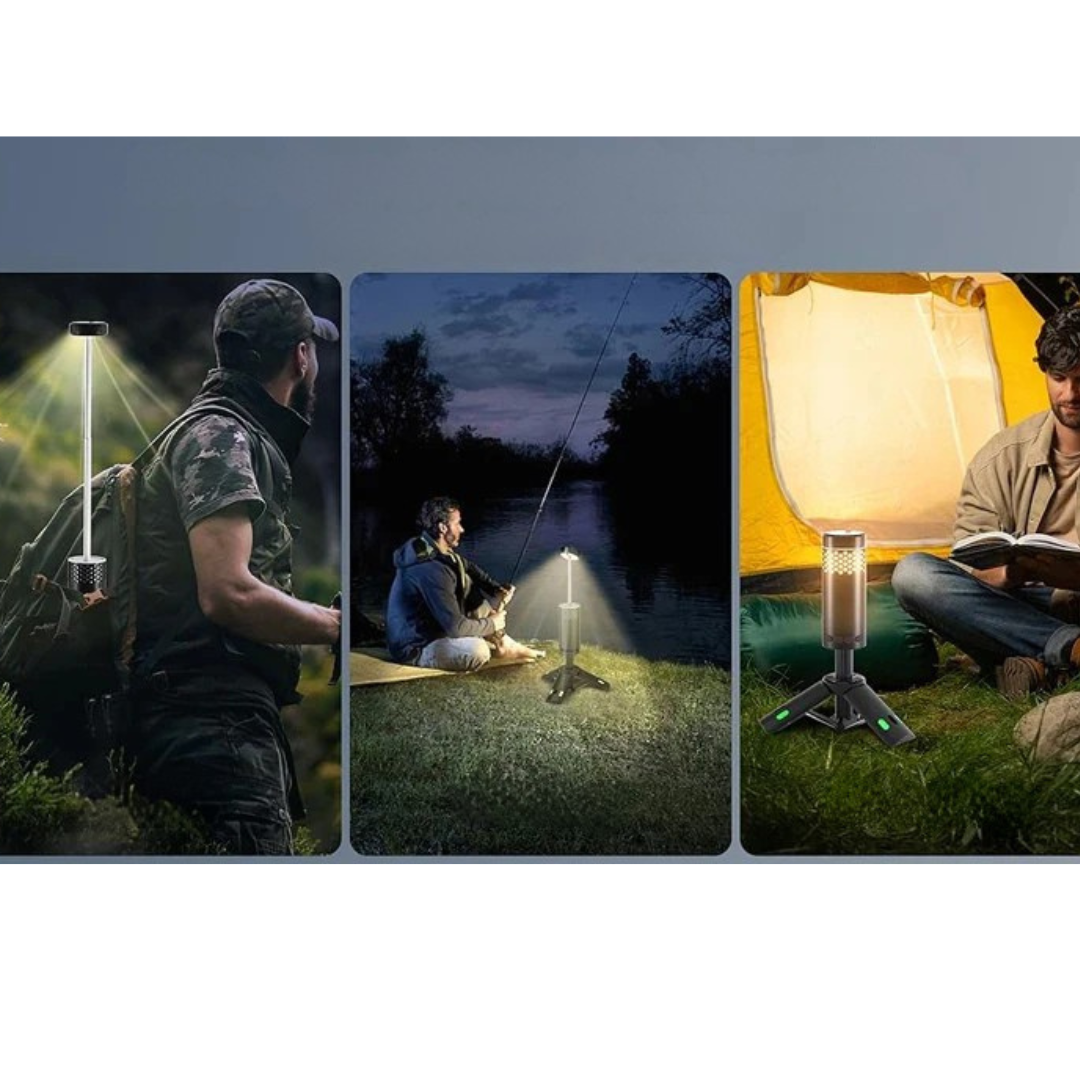 BowLift | Camping Lantern with Tripod Rechargeable LED Light