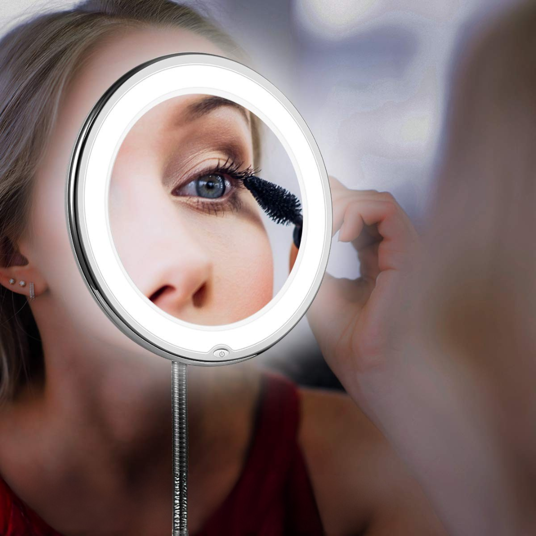 BowLift | LED Makeup Mirror with Flexible Arm and Magnifier