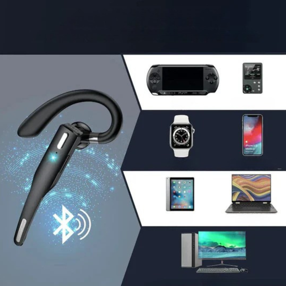BowLift | Bluetooth Headset with Mic Noise Cancelling Earpiece
