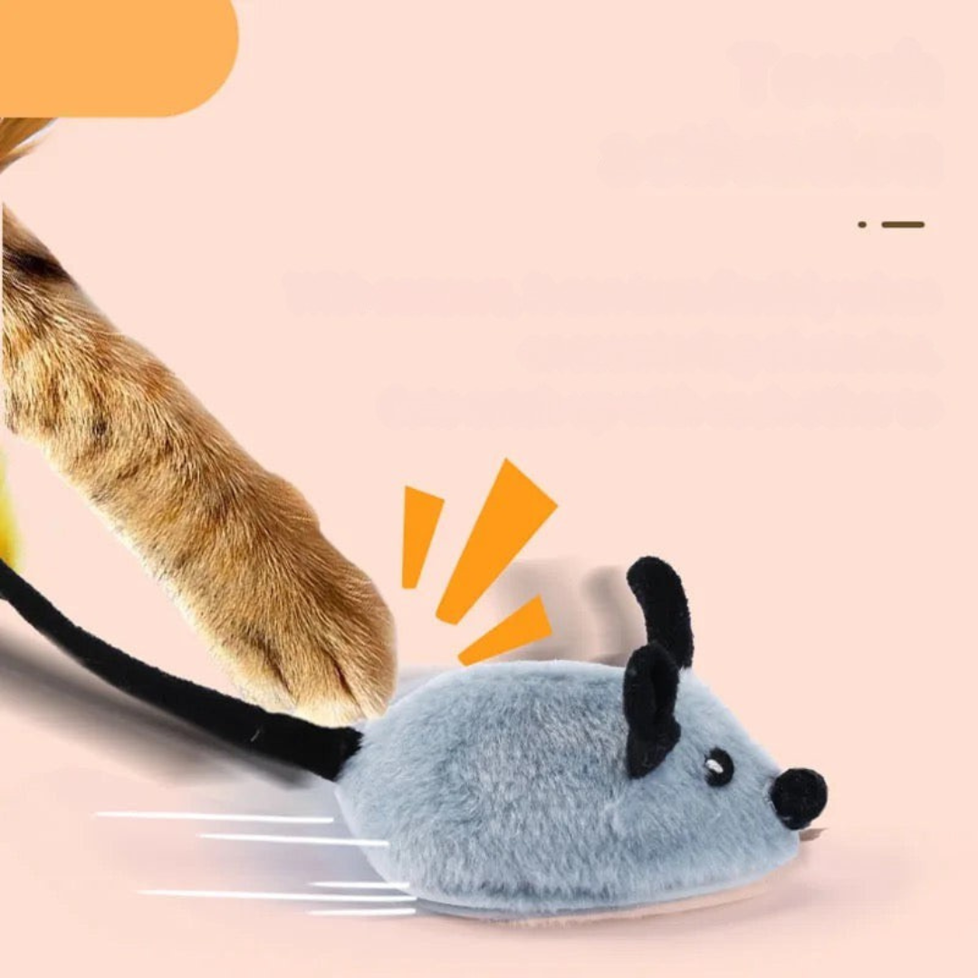 BowLift | Cat Toy Interactive Plush Mouse with Tail