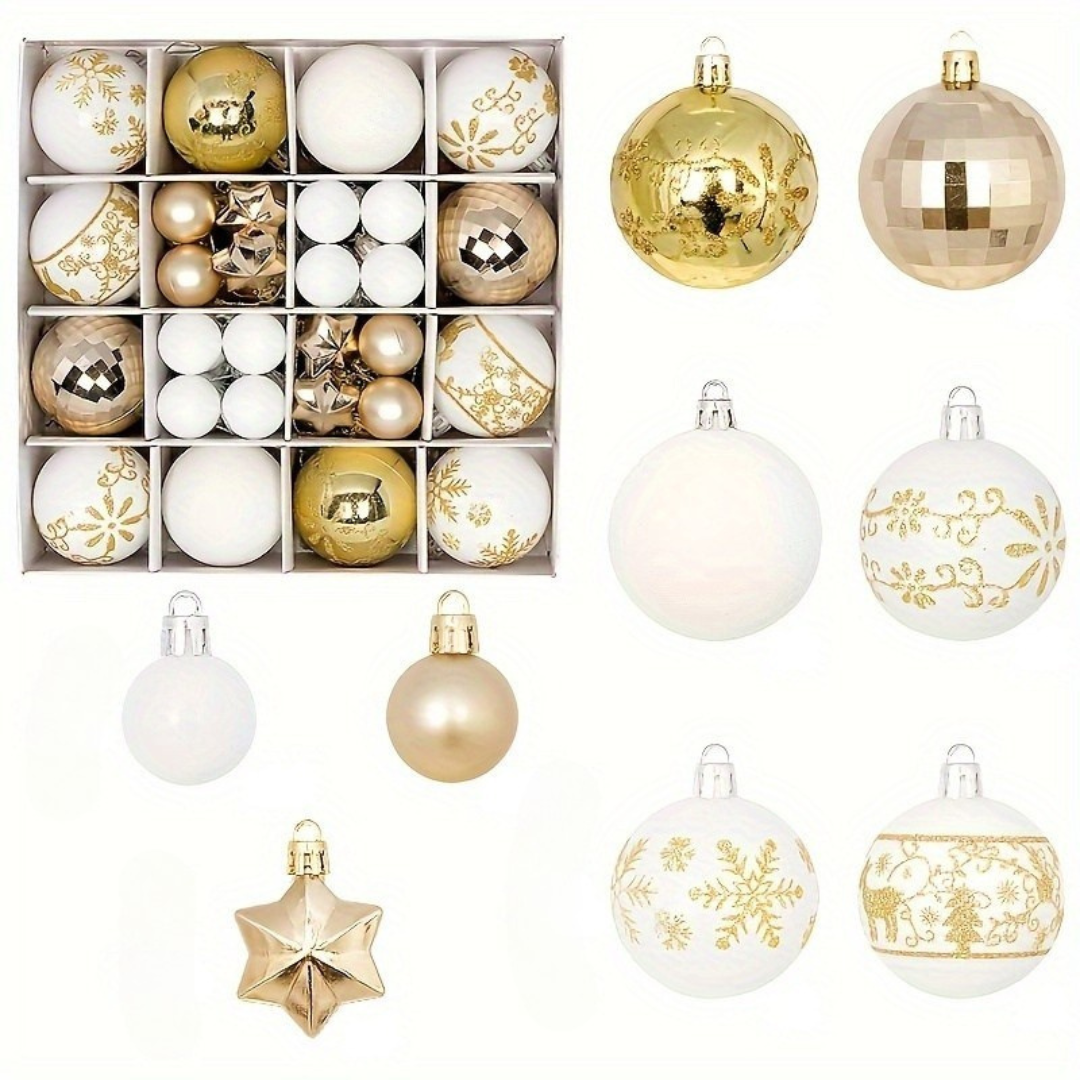 BowLift | Christmas Tree Baubles Set – Plastic Hanging Ornaments