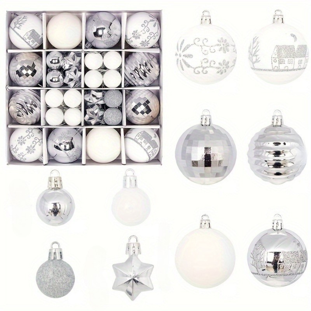 BowLift | Christmas Tree Baubles Set – Plastic Hanging Ornaments