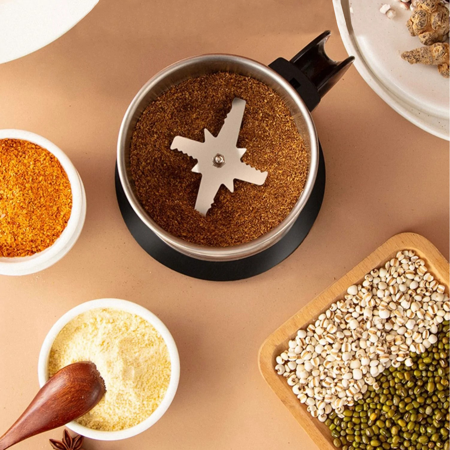 BowLift | GrindMaster Portable Electric Spice & Coffee Grinder – Multifunctional Stainless Steel Kitchen Mill