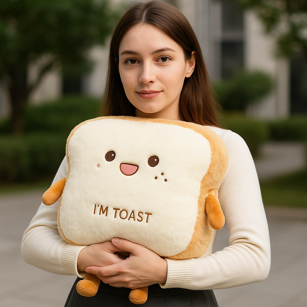 BowLift | Plush Toast Bread Ultra Soft Hand Warmer Pillow