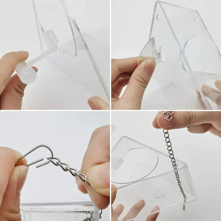 BowLift | Clear Acrylic Hanging Bird Feeder