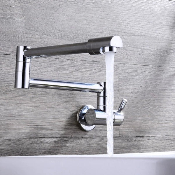 BowLift | Wall-Mounted Folding Chrome Pot Filler Faucet