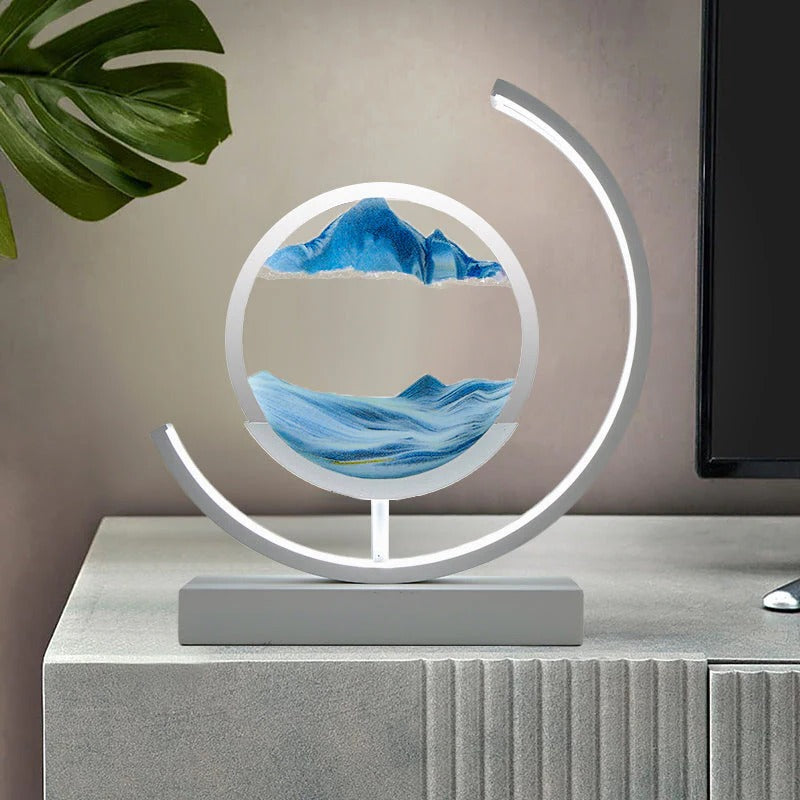 BowLift | 3D Hourglass LED Lamp, Mesmerizing Sand Art for Home Decor