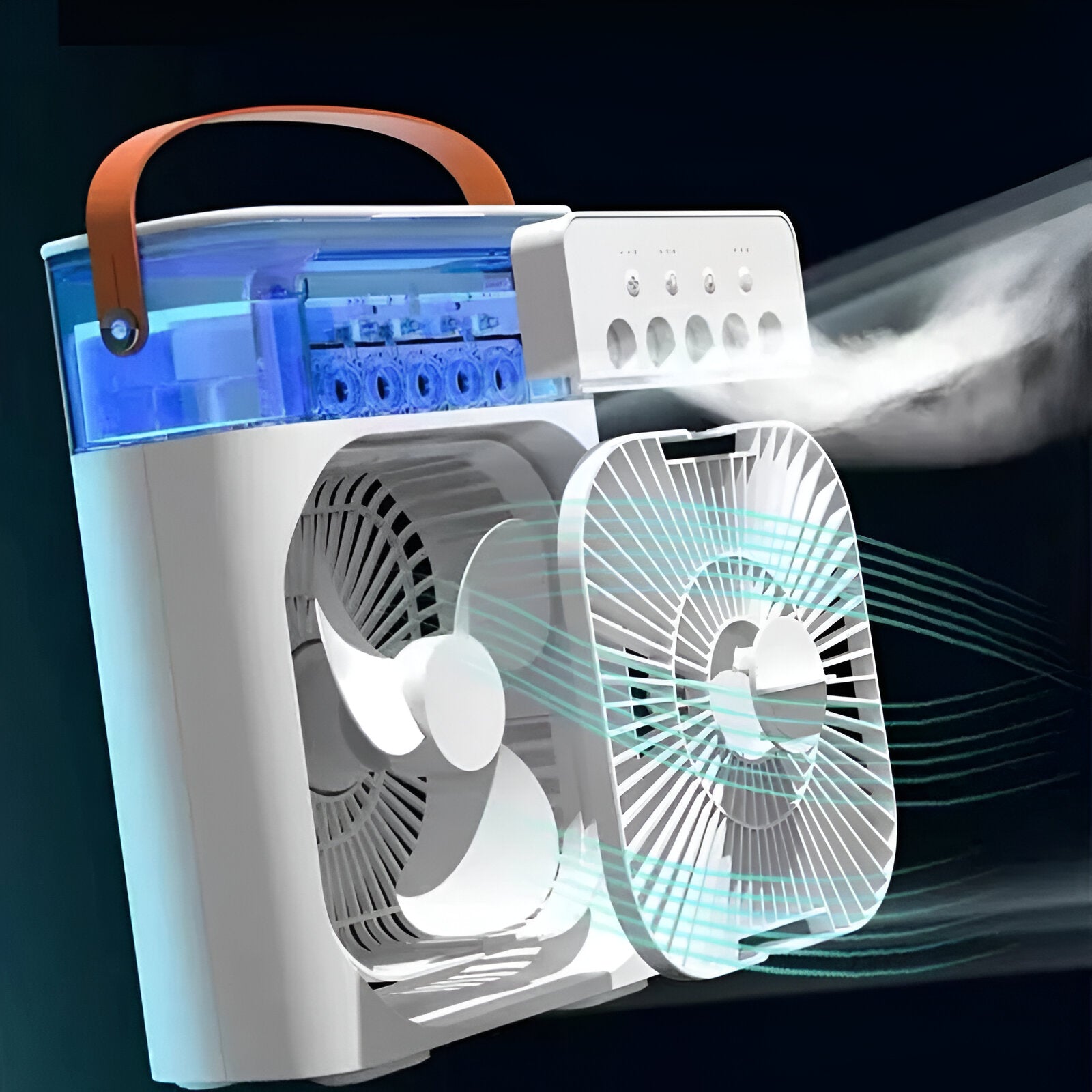 BowLift | 3-in-1 Air Cooler Humidifier | Portable, Adjustable Fan Speeds & Ideal for Bedrooms, Offices & Small Spaces