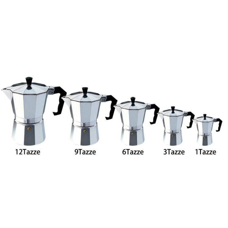 BowLift | Classic Italian Espresso Maker for the Stove - 12 Cup Moka Pot