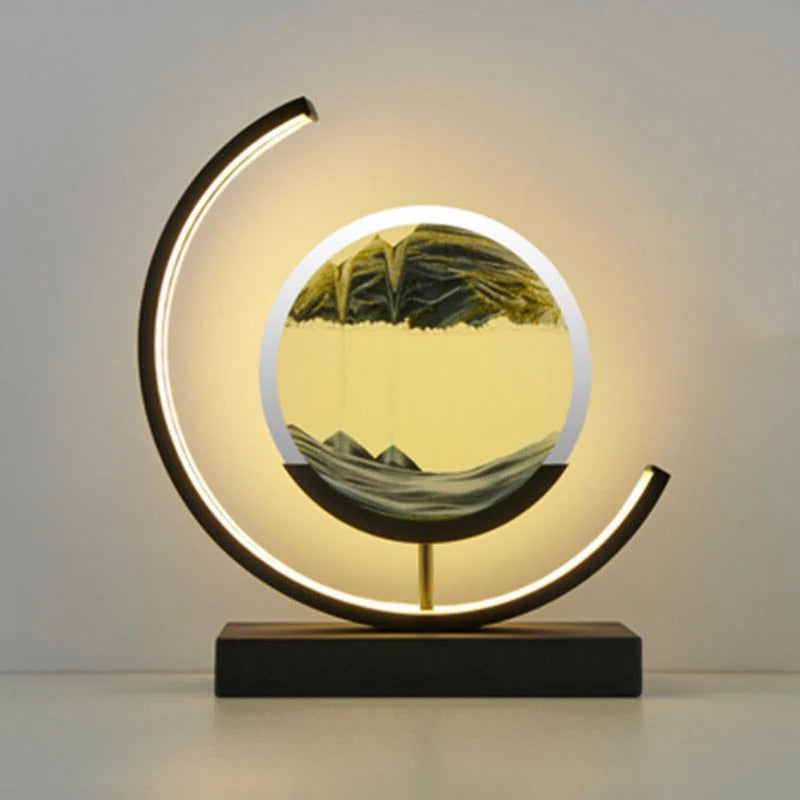BowLift | 3D Hourglass LED Lamp, Mesmerizing Sand Art for Home Decor
