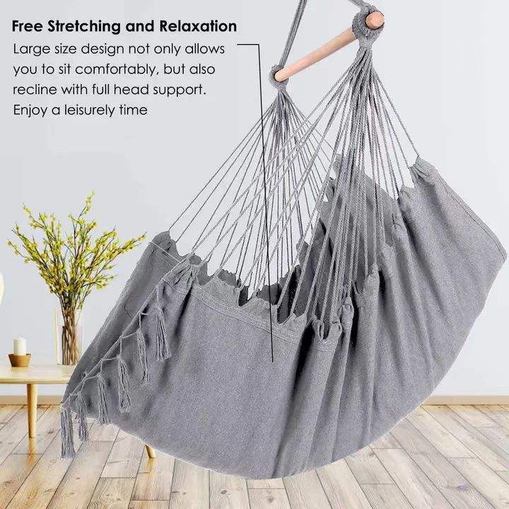 BowLift | Comfortable Hanging Chair with Soft Cushions - Indoor/Outdoor Hanging Swing for Relaxation and Leisure - Durable Cotton Fabric, including Hanging Material