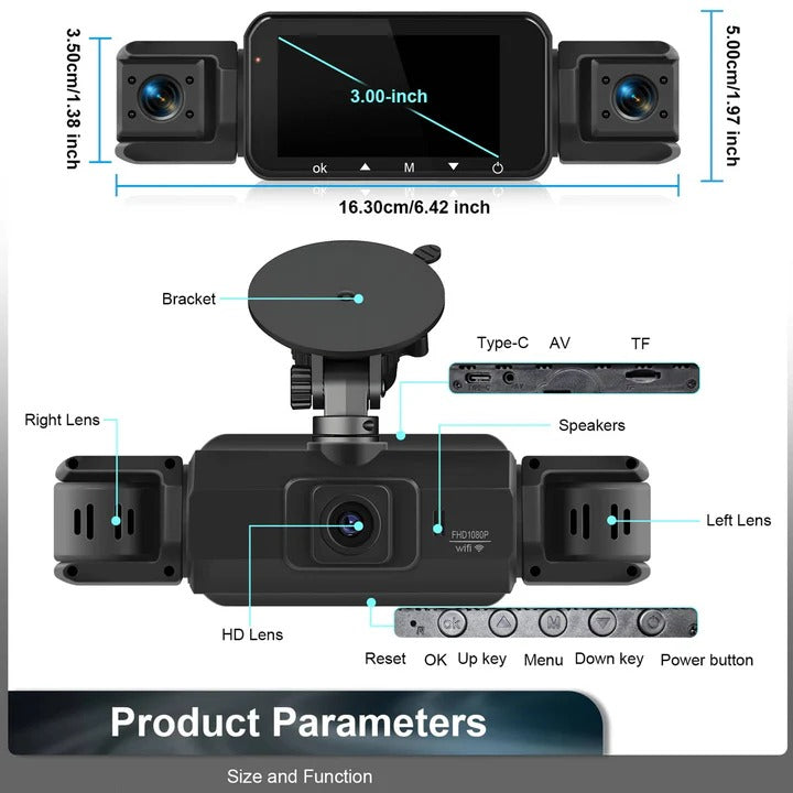BowLift | Smart Car Dash Camera System with Night Vision and WiFi