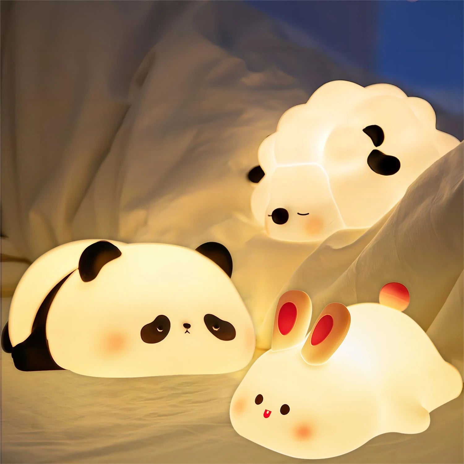 BowLift | Night light | Soft and Dimmable - Rabbit Lamp for Children